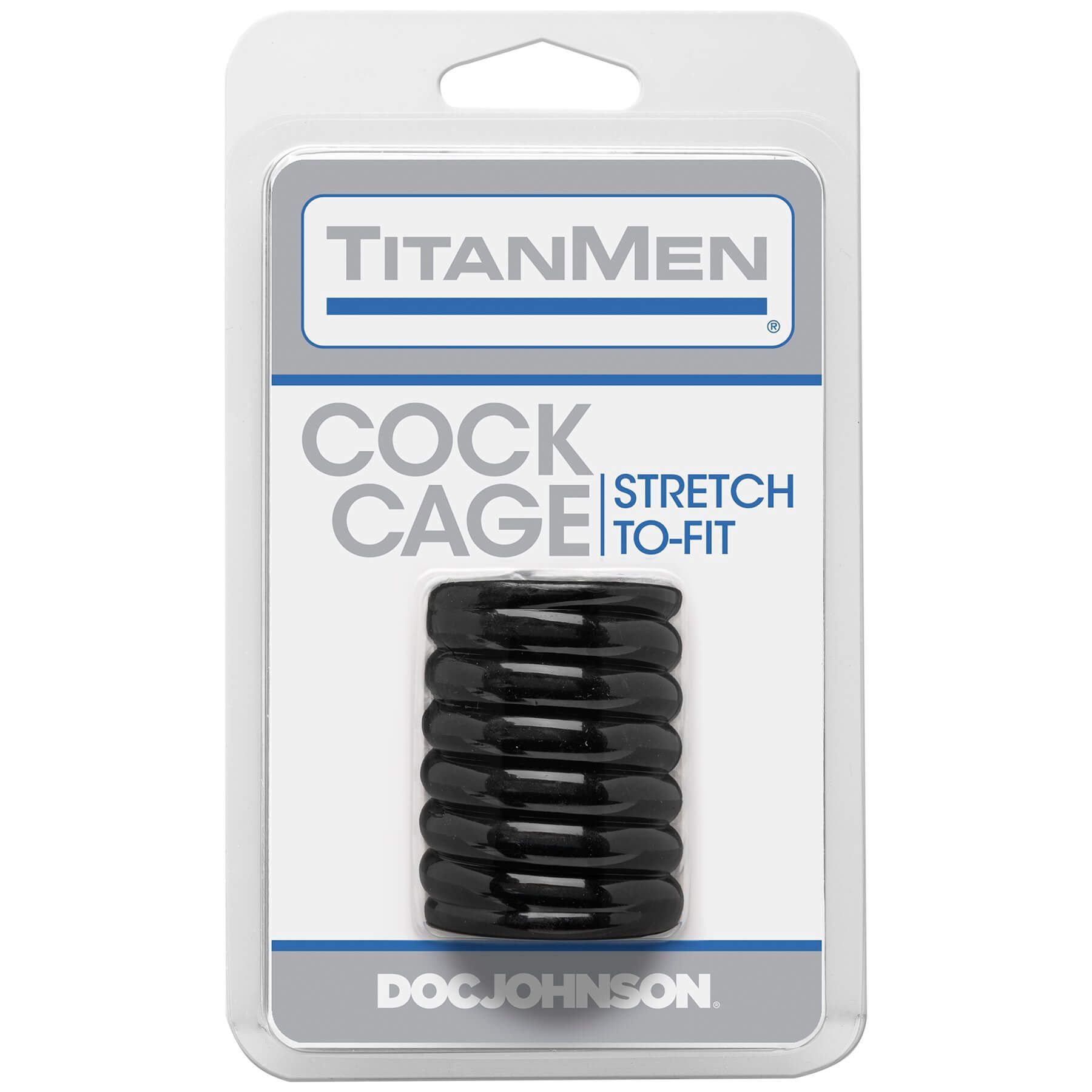 Насадка на член Doc Johnson Titanmen Tools Cock Cage, чёрная
