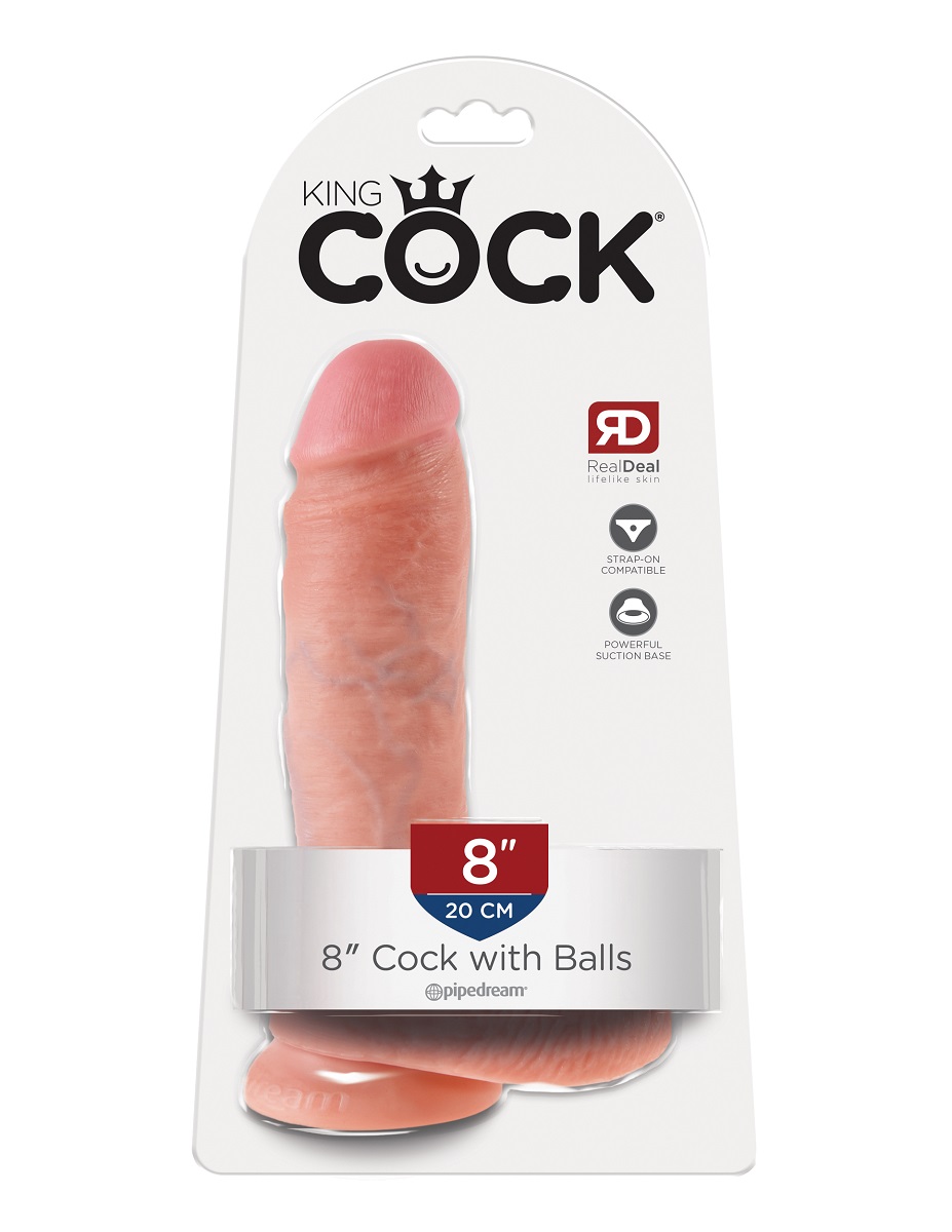 Pipedream King Cock With Balls 20 см, телесный