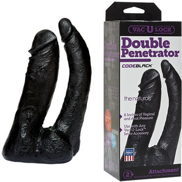 Doc Johnson Vac-U-Lock CodeBlack Double Penetrator