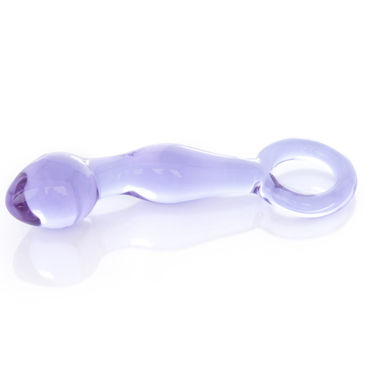 Sexus Glass Рельефный фаллоимитатор, фиолетовый
