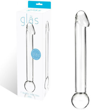 Glas Realistic Head Glass Dildo, прозрачный