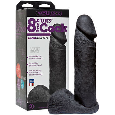 Doc Johnson Vac-U-Lock UR3 Cock 20 см, черная