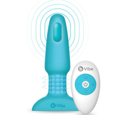 B-Vibe Rimming Plug 2, голубая