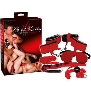 Bad Kitty Bondage Set, красный
