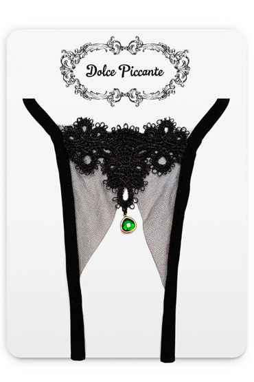 Dolce Piccante Delicati Pizzi Открытые трусики, черные