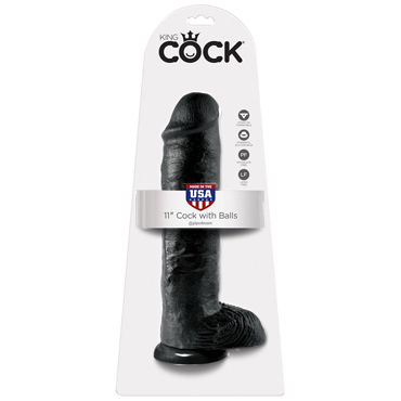 Pipedream King Cock With Balls 30 см, черный