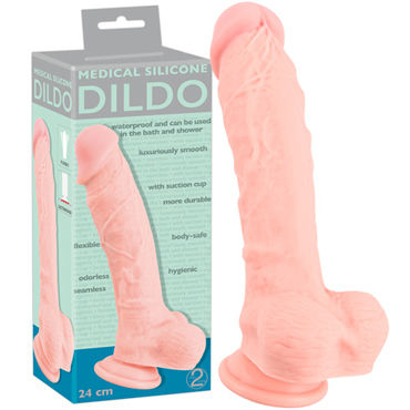 You2Toys Medical Silicone Dildo 24см, телесный