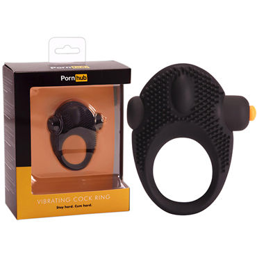 Pornhub Vibrating Cock Ring, черное