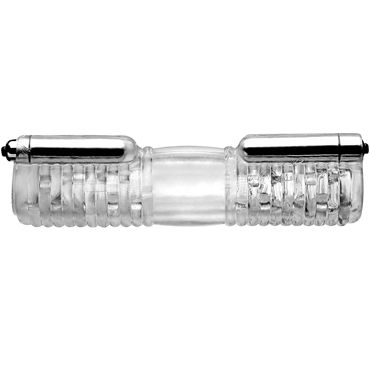 Tom of Finland Head to Head Vibrating Sleeve, прозрачный