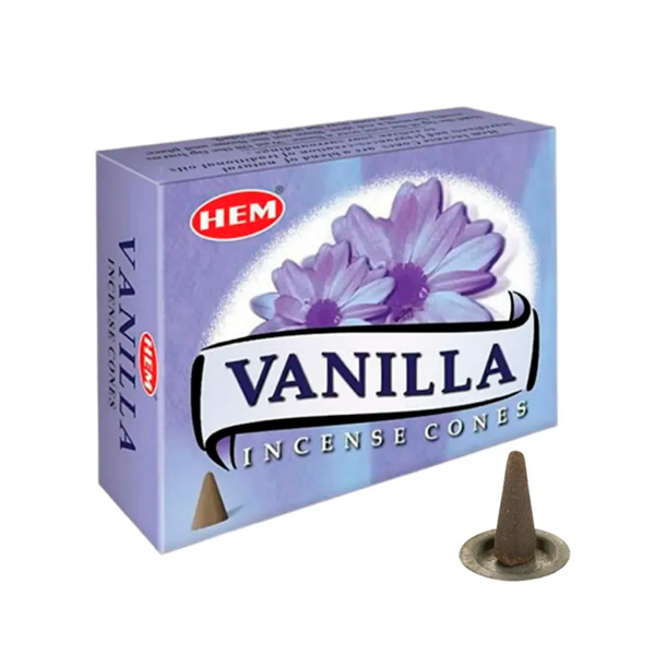 Ваниль (Vanilla), благовония HEM, 10 конусов