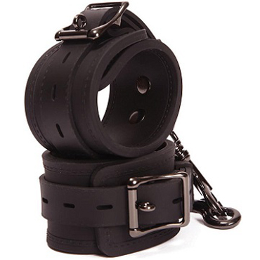 Pornhub Silicone Wrist Buckle Cuffs, черные