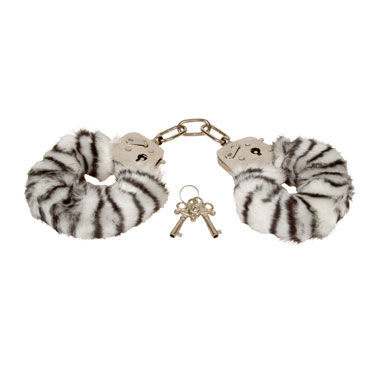 Eroflame Furry Love Cuffs, зебра