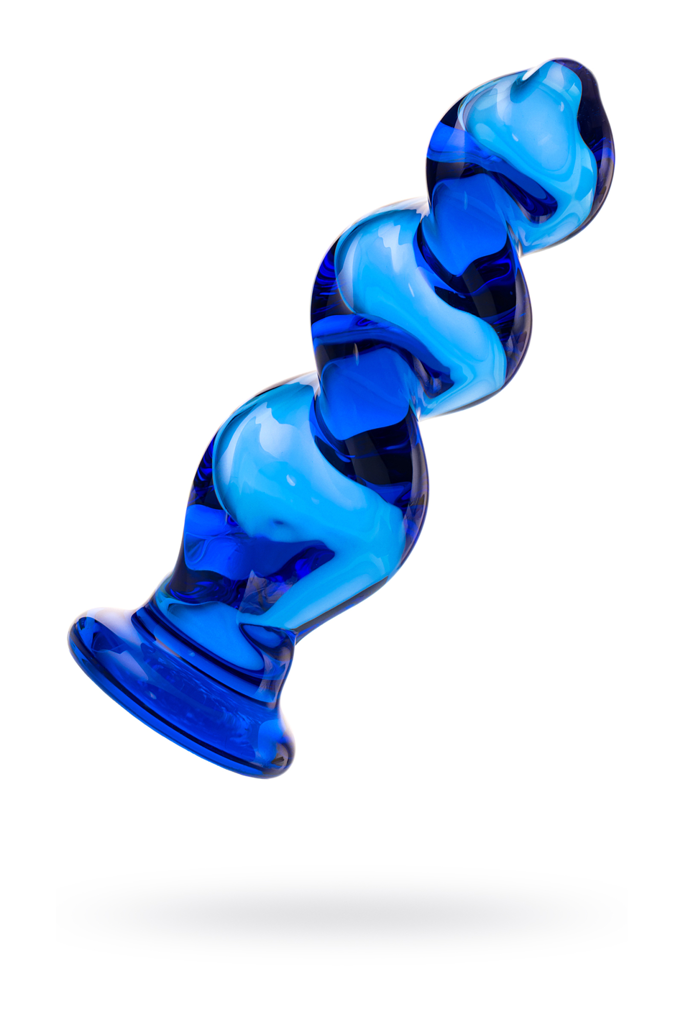 Анальная втулка Sexus Glass, стекло, синяя, 12 см, Ø 3,5 см