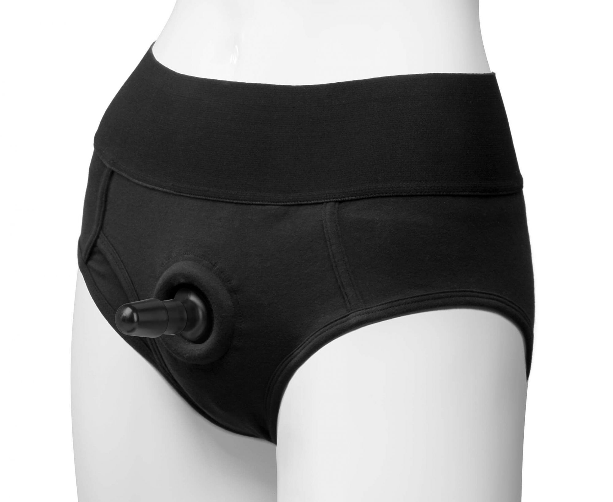 Трусики Doc Johnson Vac-U-Lock Panty Harness with Plug Briefs, S-M