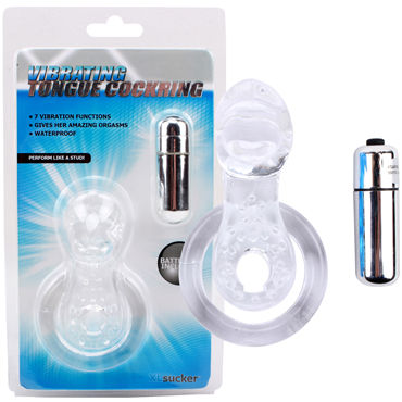 Chisa Tongue Cockring, прозрачный