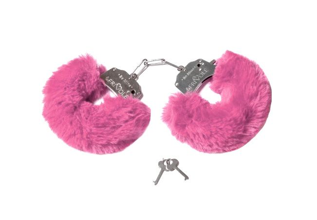 Наручники декоративные Le Frivole Be mine, с розовым мехом