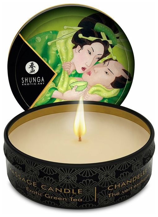 Свеча массажная Shunga, Зеленый чай, 30 мл