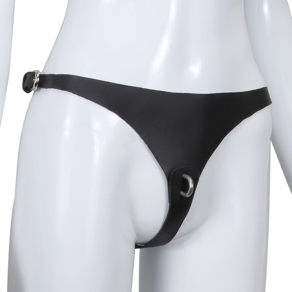Трусы с кольцом Lapin Rose Harness, черные