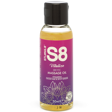 Stimul8 Massage Oil Vitalize Omani Lime & Spicy Ginger, 50 мл