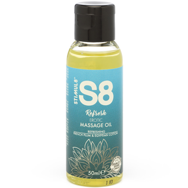 Stimul8 Massage Oil Refresh French Plum & Egyptian Cotton, 50 мл