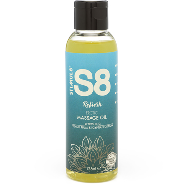 Stimul8 Massage Oil Refresh French Plum & Egyptian Cotton, 125 мл