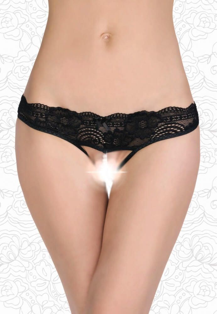 Стринги с бусинами Flirton 2832 черные, 50-52