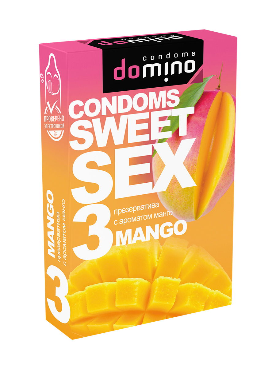 Презервативы с ароматом манго Luxe Domino Sweet sex Mango, 3 шт