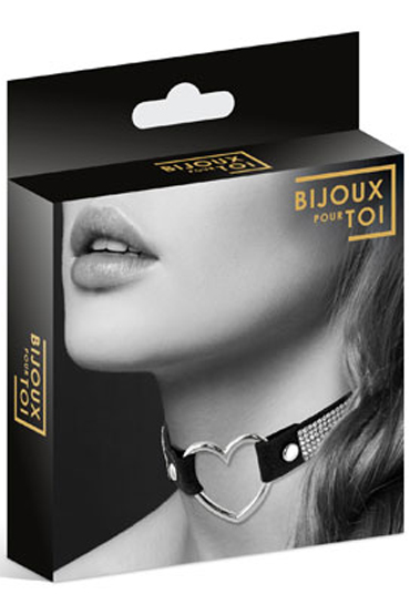 Bijoux Pour Toi Collier Strass Et Coeur, черный