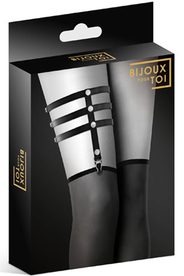 Bijoux Pour Toi Garter 3 Thongs, черный