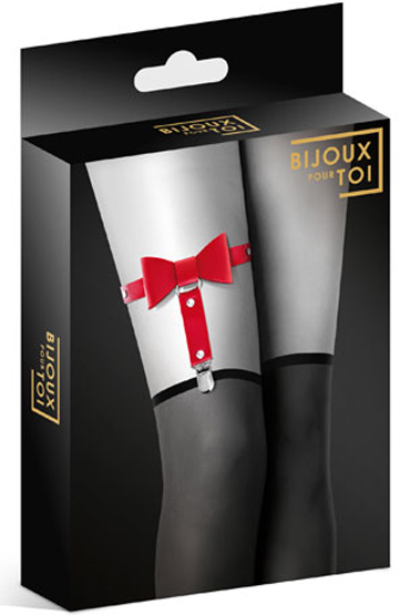 Bijoux Pour Toi Garter With Bow, красная