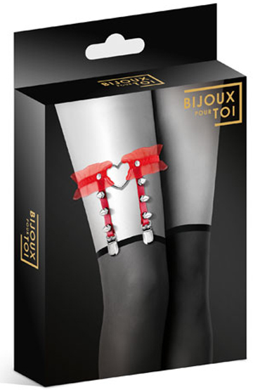Bijoux Pour Toi Garter With Heart, красная