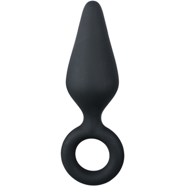 Easytoys Buttplug With Pull Ring Small, черный