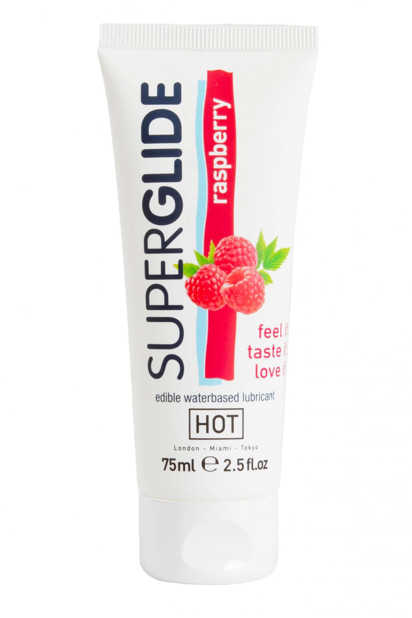 Съедобная смазка на водной основе HOT Superglide для орального секса со вкусом малины, 75 мл