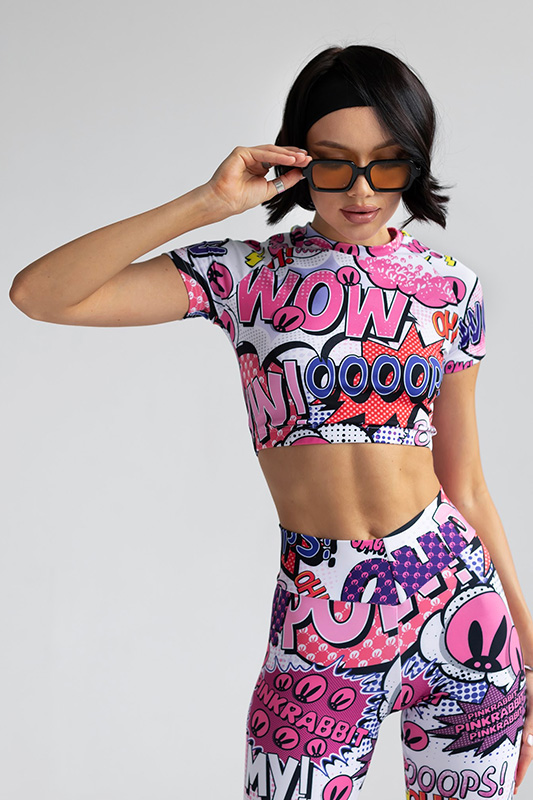 Кроп-топ Pink Rabbit POW!, S