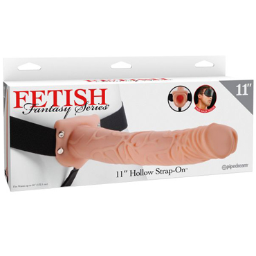Pipedream Fetish Fantasy Series Hollow Strap-On 28 см, телесный
