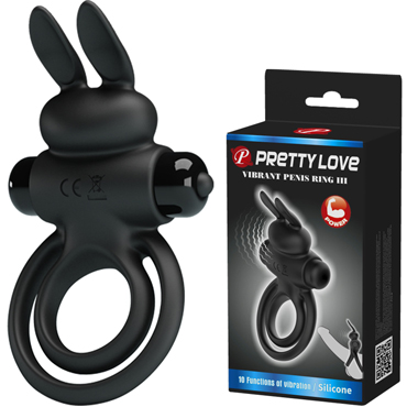 Baile Pretty Love Vibrant Penis Ring III, черное