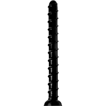 XR Brands Hosed Ribbed Anal Snake Dildo, черный