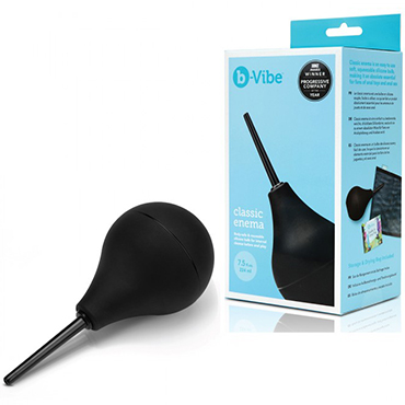 B-vibe Classic Enema Bulb Set, черная