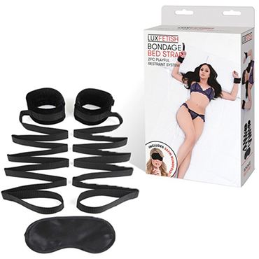 Lux Fetish Bondage Bed Strap, черный