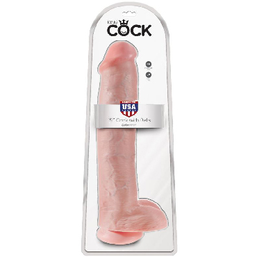 Pipedream King Cock Cock with Balls 38 см, телесный