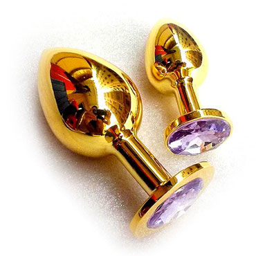Butt Plug Gold Small, светло-фиолетовый