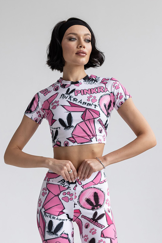 Кроп-топ Pink Rabbit White, S