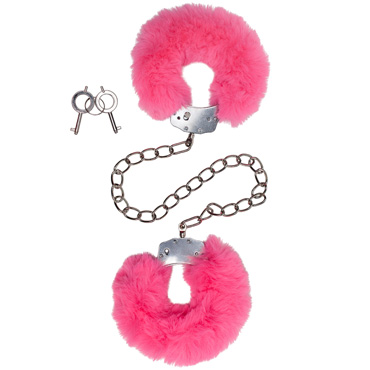Le Frivole Be Mine Оковы стальные с мехом, розовые