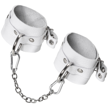 Pecado BDSM Оковы мягкие с люверсами, белые