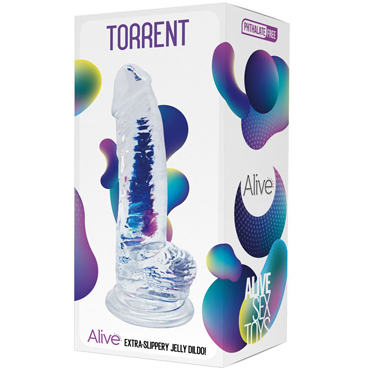 Фаллоимитатор на присоске Torrent Jelly Dildo прозрачный