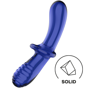Satisfyer Double Crystal, голубой
