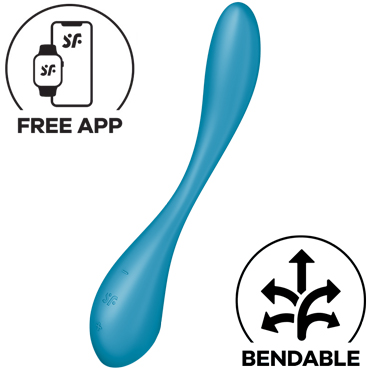 Satisfyer G-Spot Flex 5 Connect App, голубой