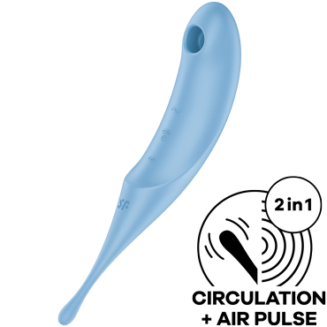 Satisfyer Twirling Pro, голубой, 20 см