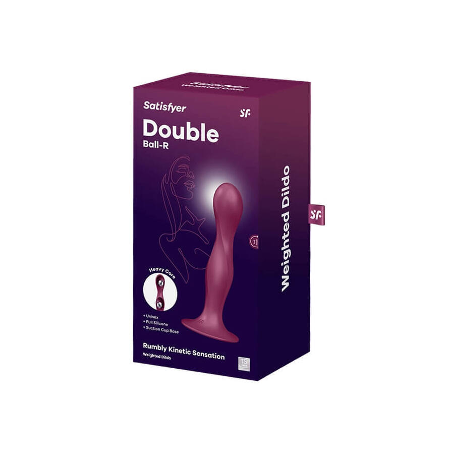 Стимулятор с двумя металличискими шариками в стволе  Double Ball-R (red)