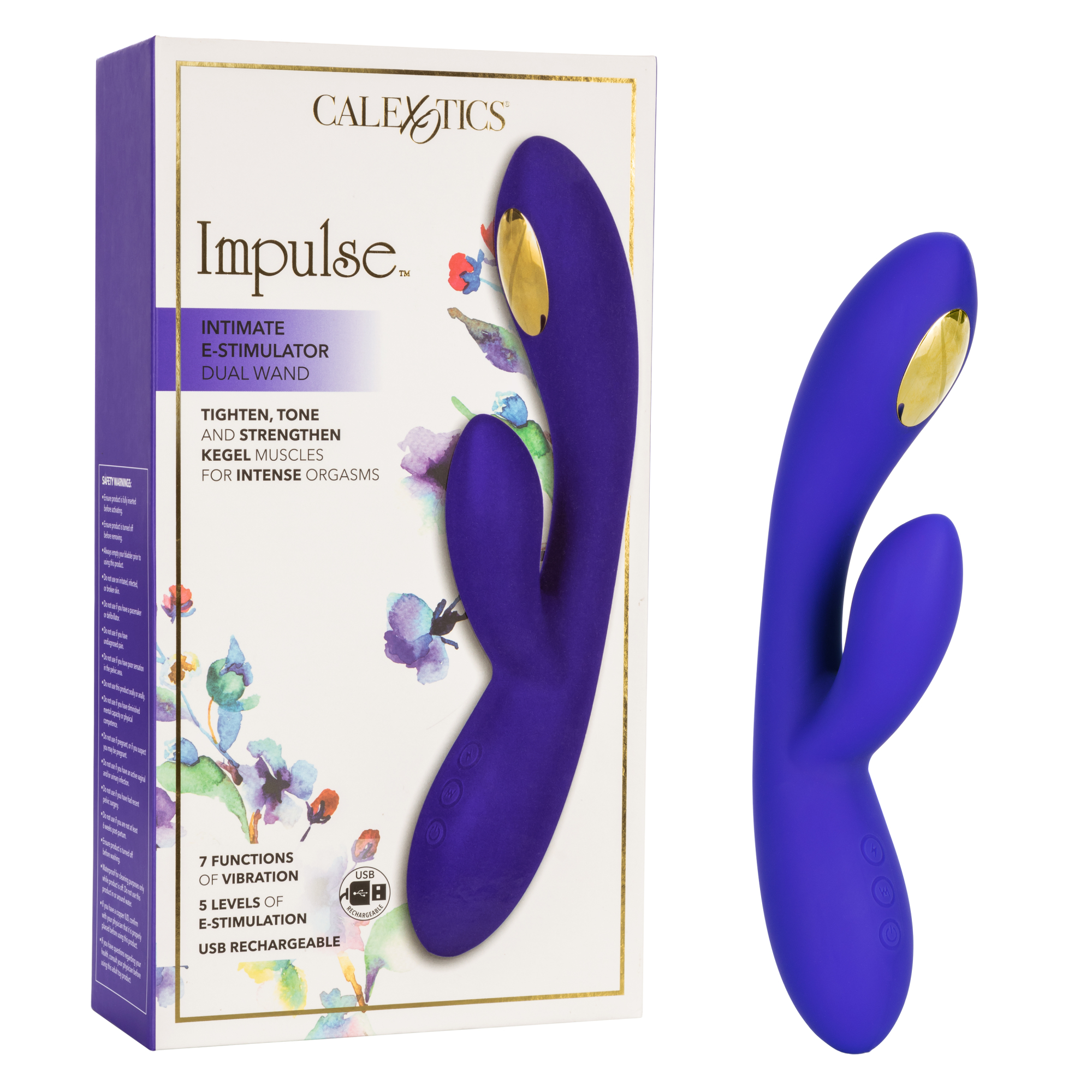 Вибромассажер кролик с электростимуляцией Impulse Intimate E-Stimulator Dual Wand